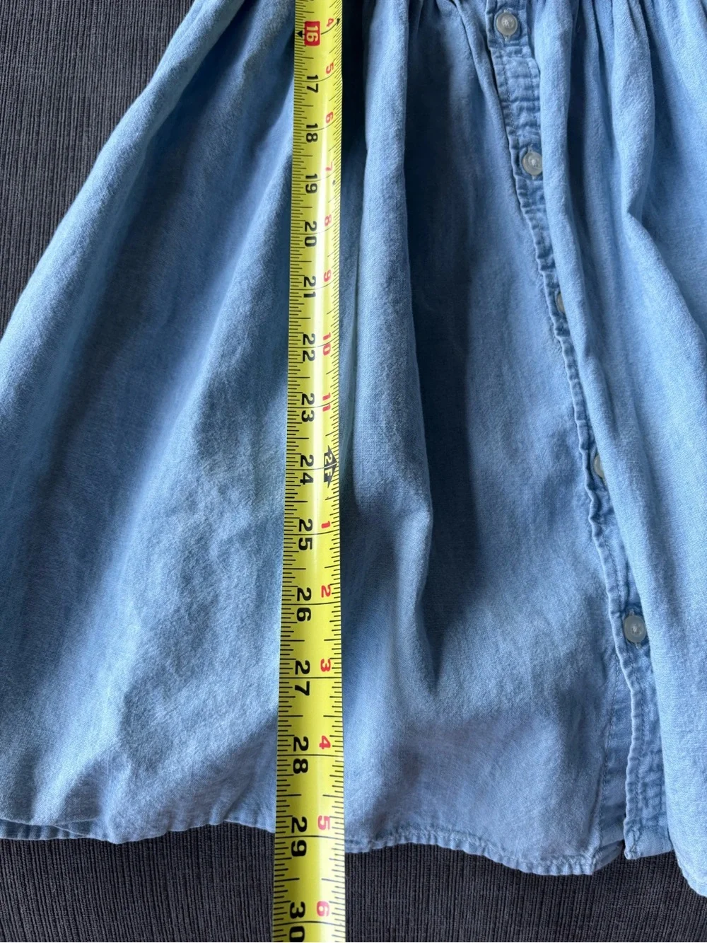 Polo Ralph Lauren Girls Sleeveless Cotton Chambray Shirtdress Anchor Belt, 12